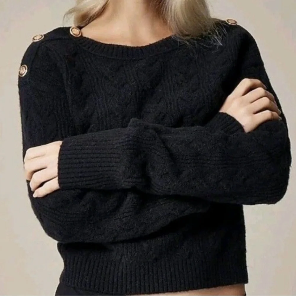 NWT J Crew Cable-knit Sweater Wool Alpaca Blend Buttons in Supersoft Yarn Sz XXL